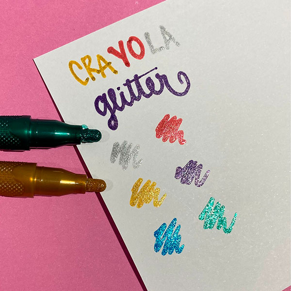 Marcadores Crayola Glitter — Set de 6 - Imagen 2
