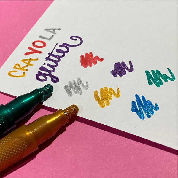 Marcadores Crayola Glitter — Set de 6 - Imagen 4