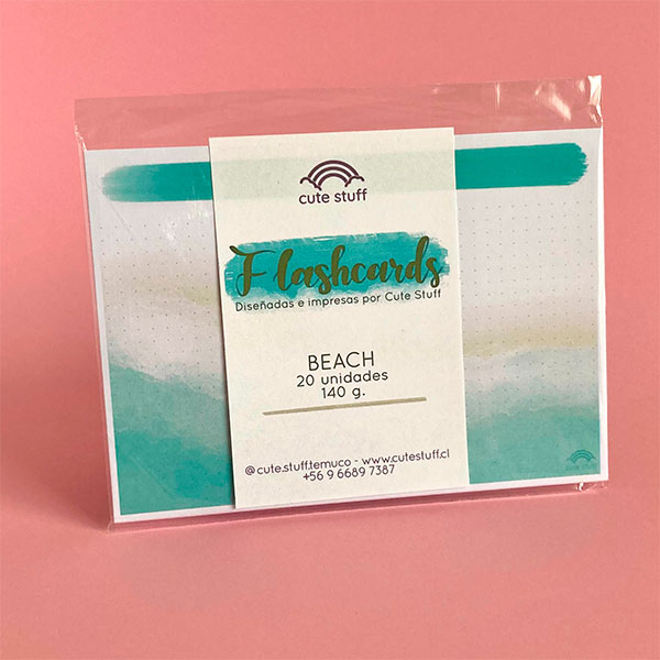 Flashcards A6 set de 20 impresas por ambos lados