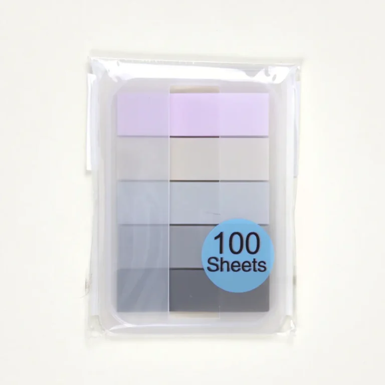 Banderitas flecha pastel y grises con caja dispensadora de 100 hojas
