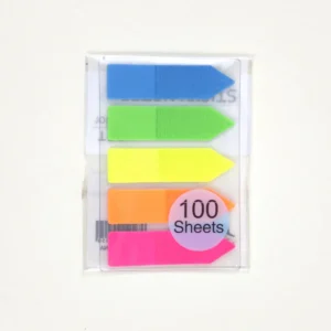 Banderitas flecha neón de cinco colores con 100 hojas