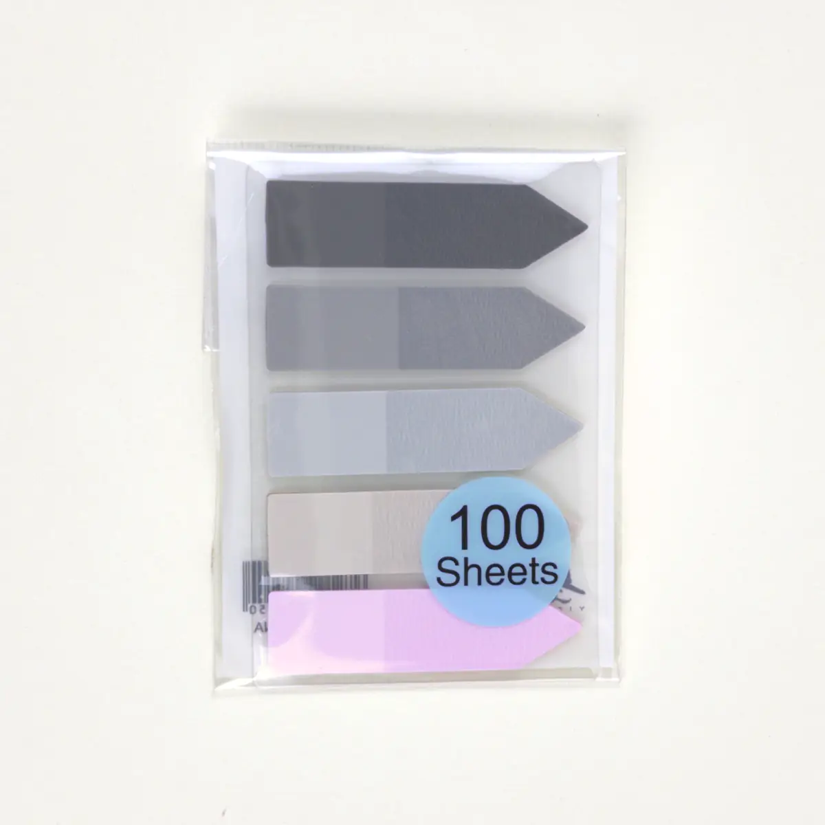 Pack de banderitas flecha pastel y grises sin caja dispensadora