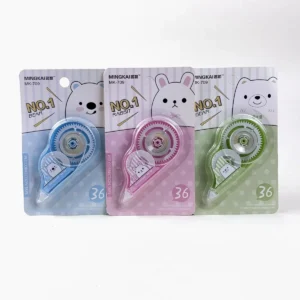 Corrector en cinta Mingkai MK-709 en colores azul, rosado y verde