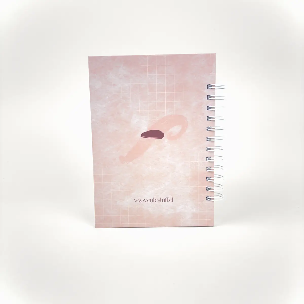 Contraportada rosada de la libreta A5 Clarity