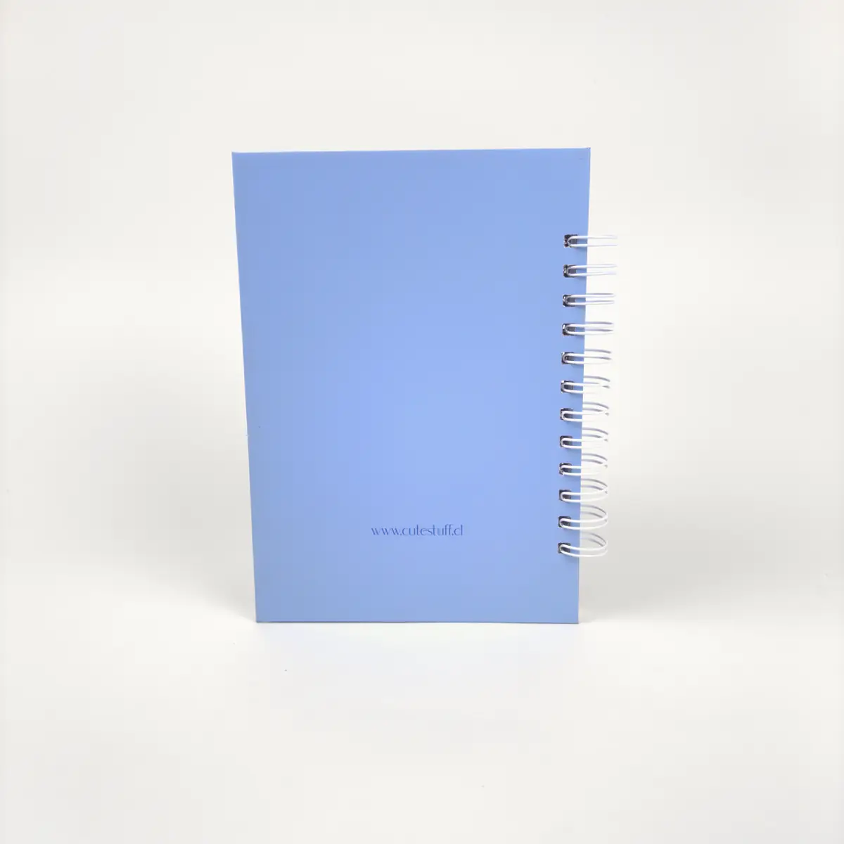 Contraportada azul de la libreta A5 Paws