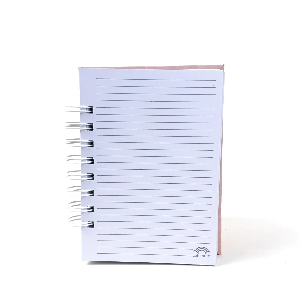 Interior de Libreta A6 Clarity con hojas lineadas y anillos laterales