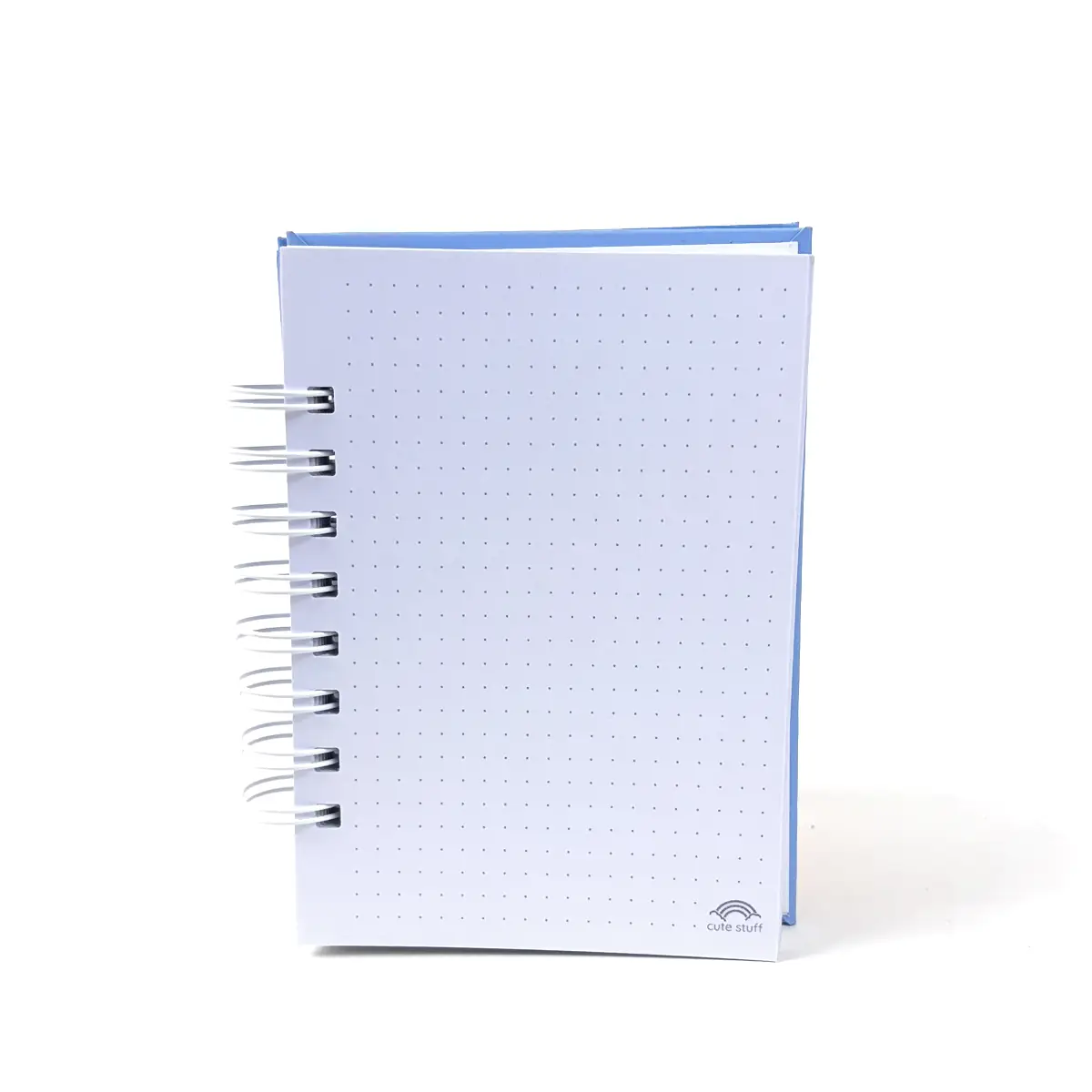 Interior de Libreta A6 Paws con hojas punteadas y anillos laterales