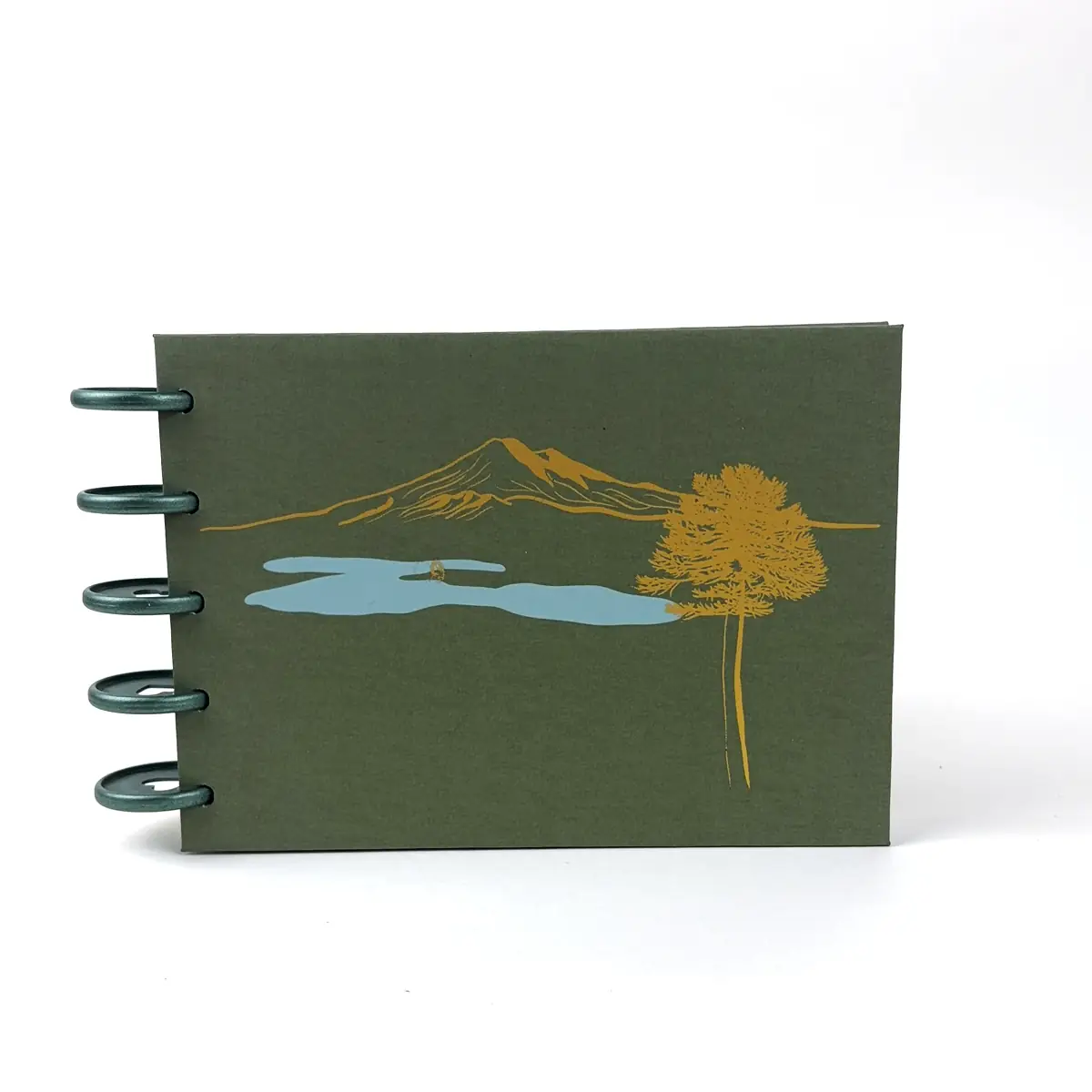 Libreta B6 Llaima Horizon horizontal con Volcán Llaima y discos laterales