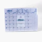 Planner Mensual A4 Marmoleado Azul