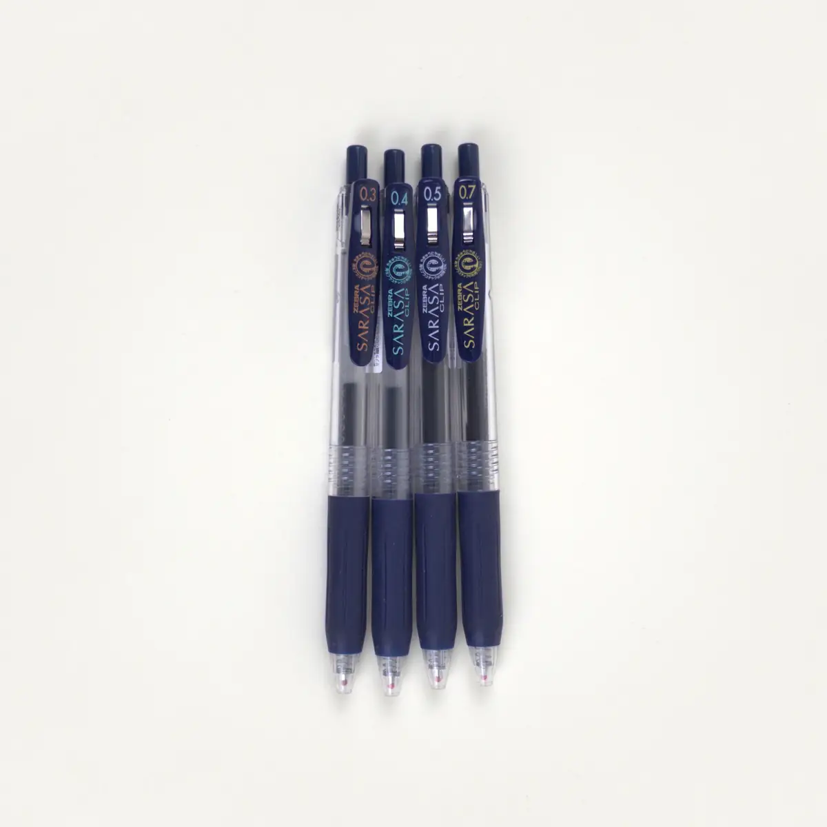 Zebra Sarasa Clip Blue Black en puntas 0,3, 0,4, 0,5 y 0,7 mm