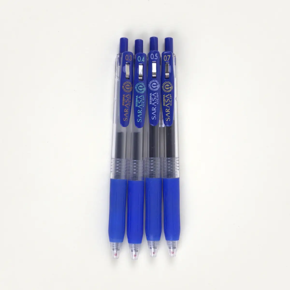 Zebra Sarasa Clip Blue en puntas 0,3, 0,4, 0,5 y 0,7 mm