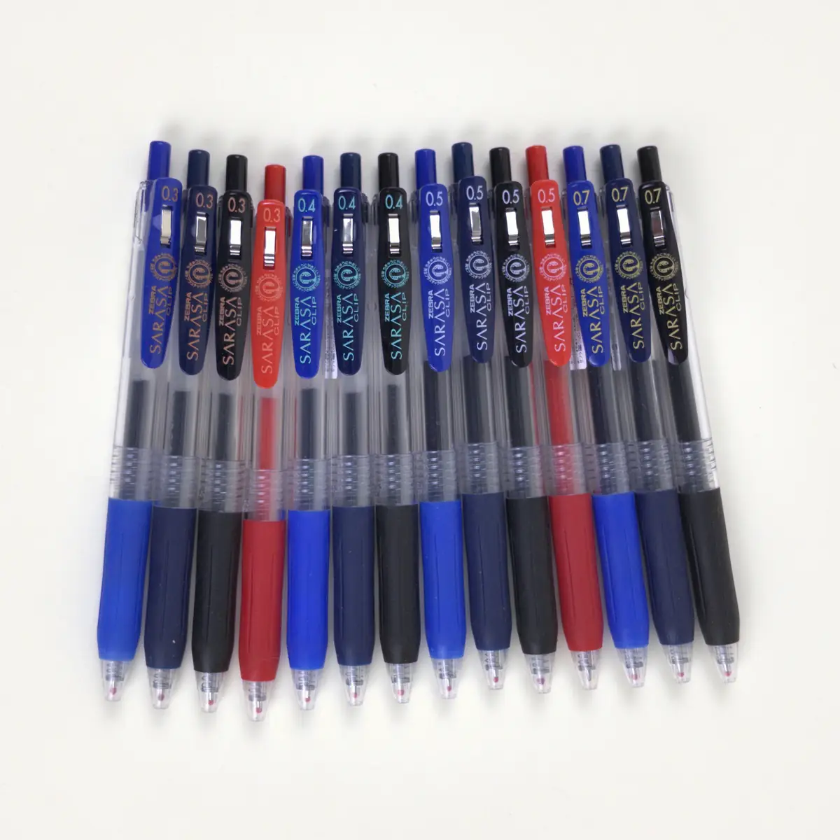Lápices Zebra Sarasa Clip en colores y puntas disponibles