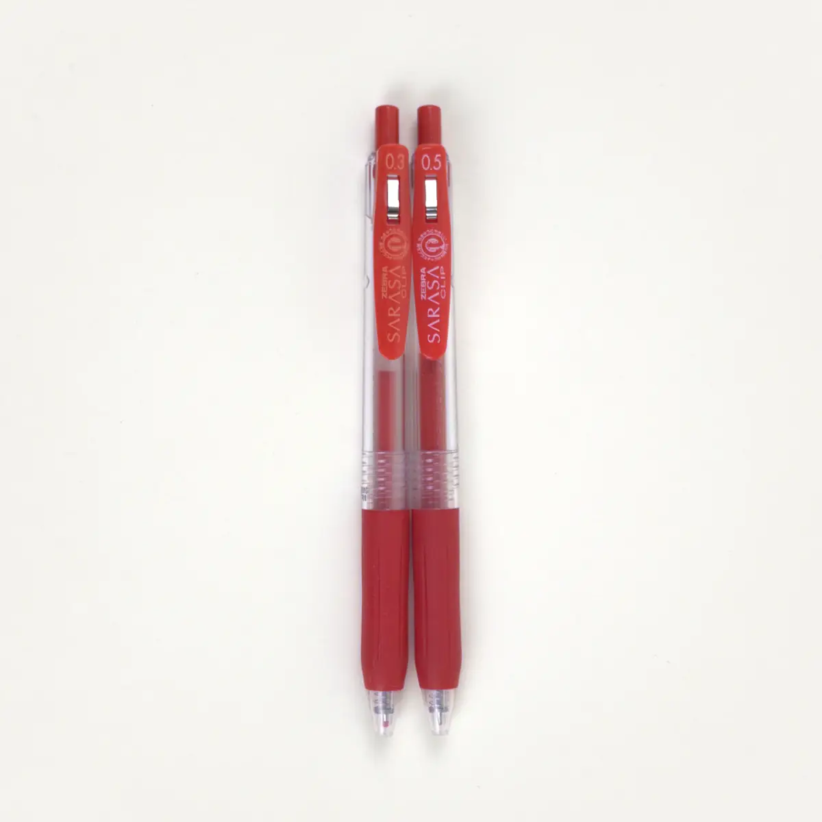 Zebra Sarasa Clip Red en puntas 0,3 y 0,5 mm
