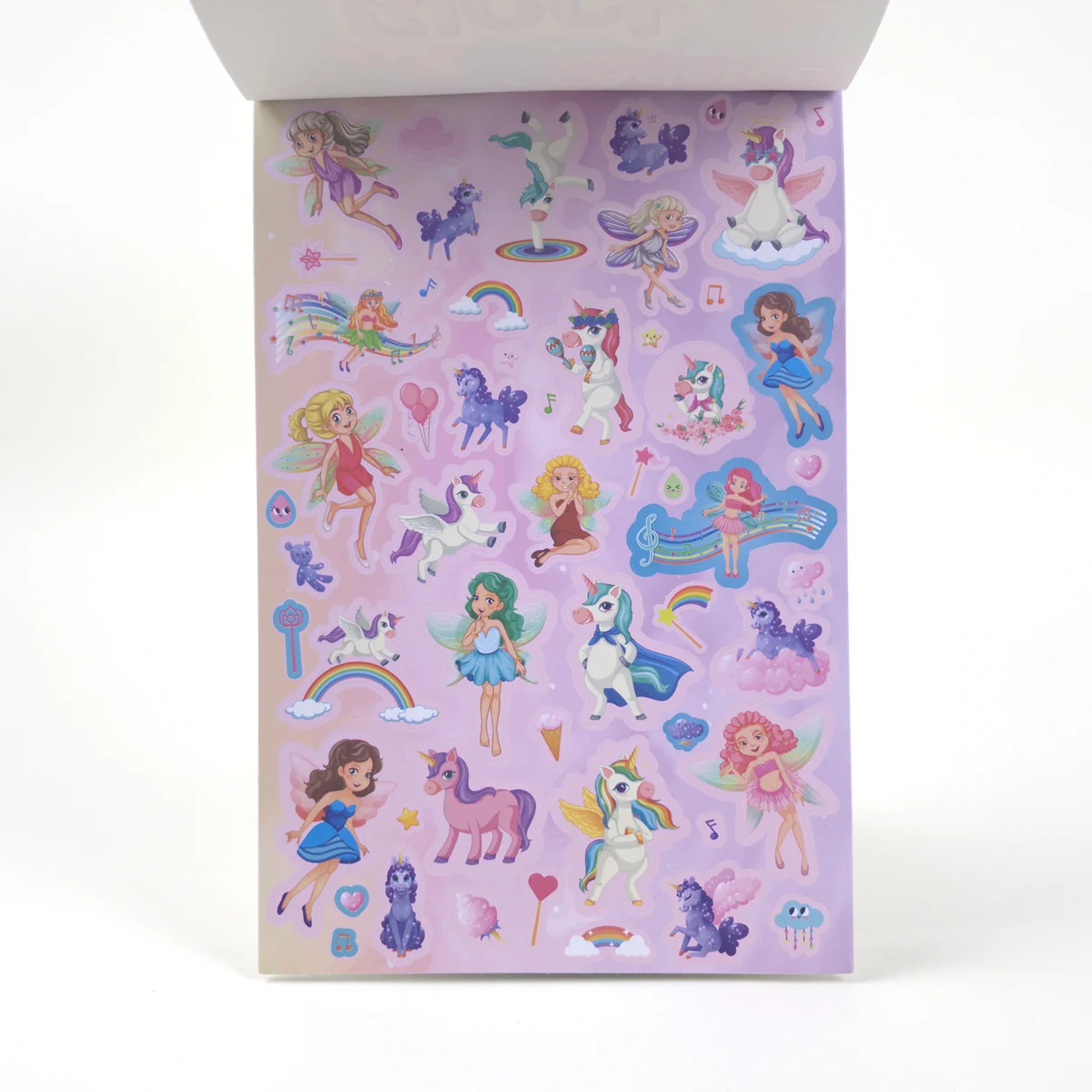 Vista adicional de Adetec Block de Stickers con Aroma +250 — Unicornio / Hadas