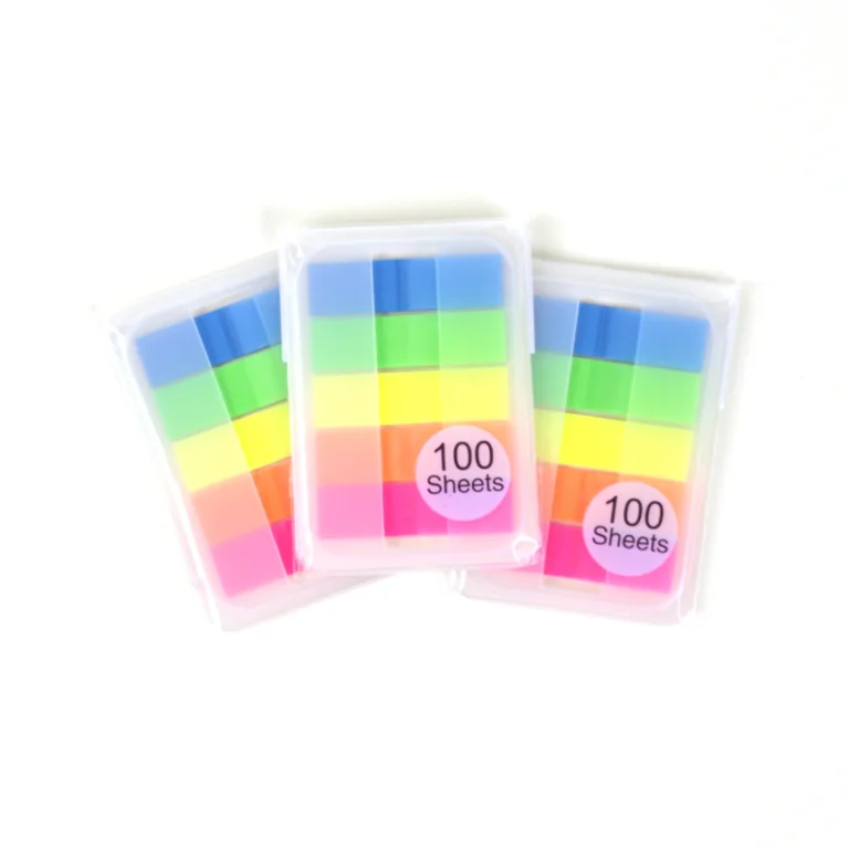 Banderitas Adhesivas Neón con Dispensador — 100 Hojas