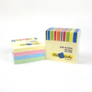 Cubo de Notas Adhesivas Stick and Write Pastel 76 × 76 mm — 400 Hojas