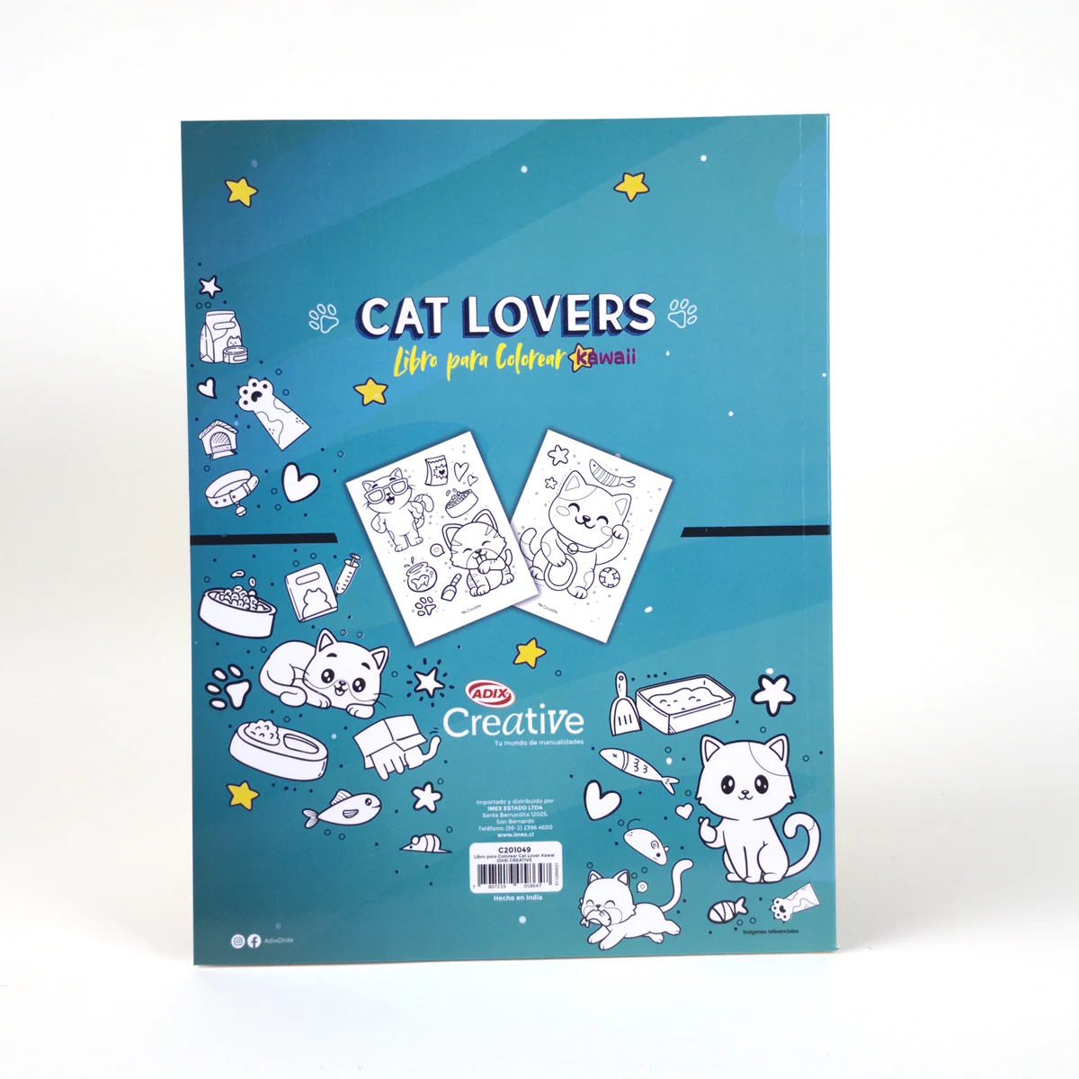 Vista adicional de Libro para Colorear Adix Creative — Cat Lovers Kawaii