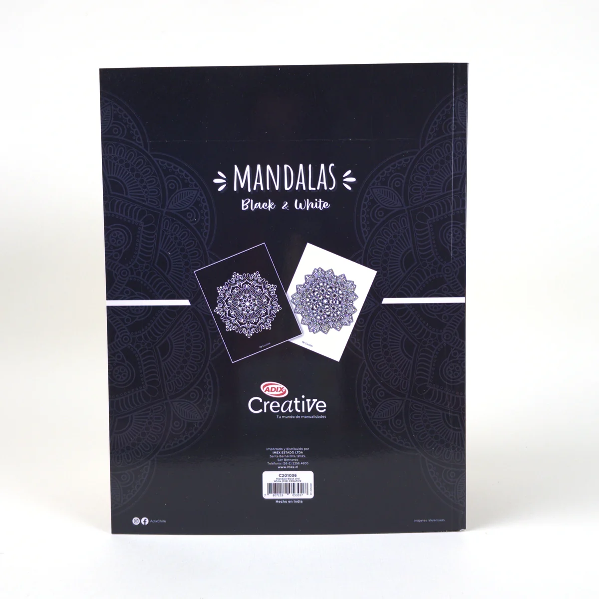 Vista adicional de Libro para Colorear Adix Creative — Mandalas Black & White
