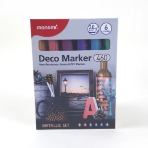 Monami Deco Marker 460 Metallic — Set 6 Colores