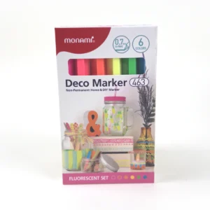 Monami Deco Marker 463 Fluorescent 0,7 mm — Set 6 Colores