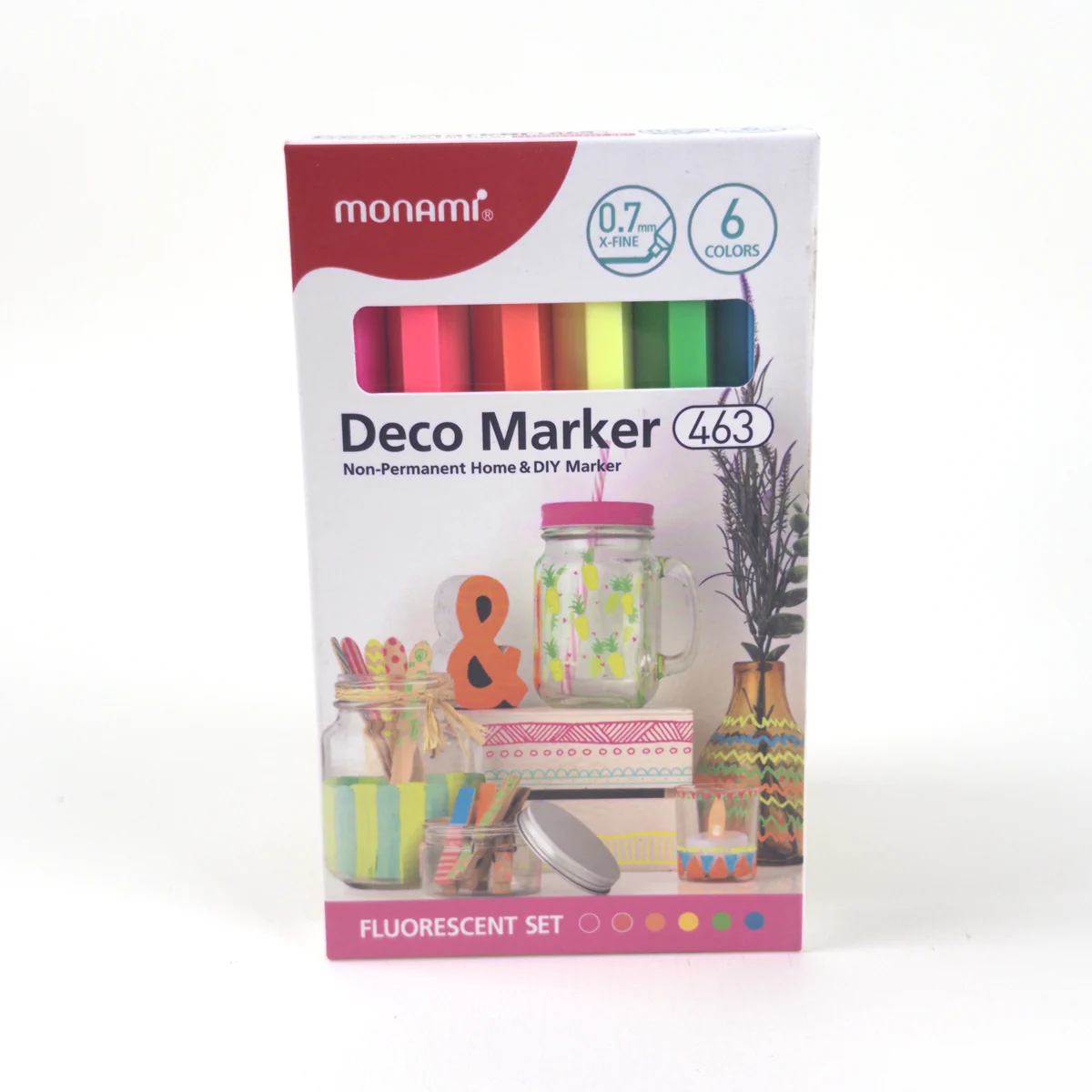 Monami Deco Marker 463 Fluorescent 0,7 mm — Set 6 Colores