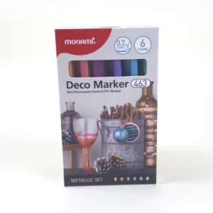 Monami Deco Marker 463 Metallic 0,7 mm — Set 6 Colores