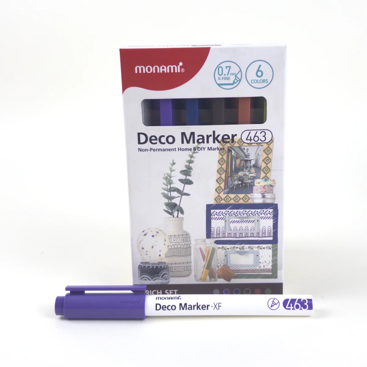 Vista adicional de Monami Deco Marker 463 Rich 0,7 mm — Set 6 Colores