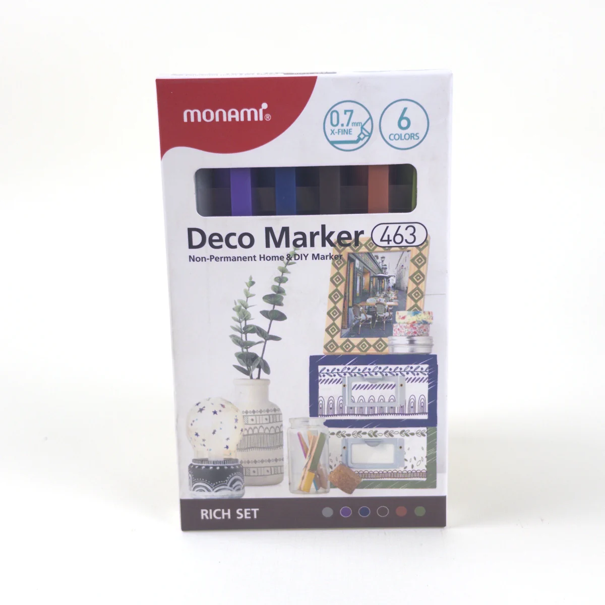 Monami Deco Marker 463 Rich 0,7 mm — Set 6 Colores