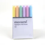 Monami Highlighter 601 Pastel — Set 6 Destacadores
