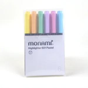 Monami Highlighter 601 Pastel — Set 6 Destacadores