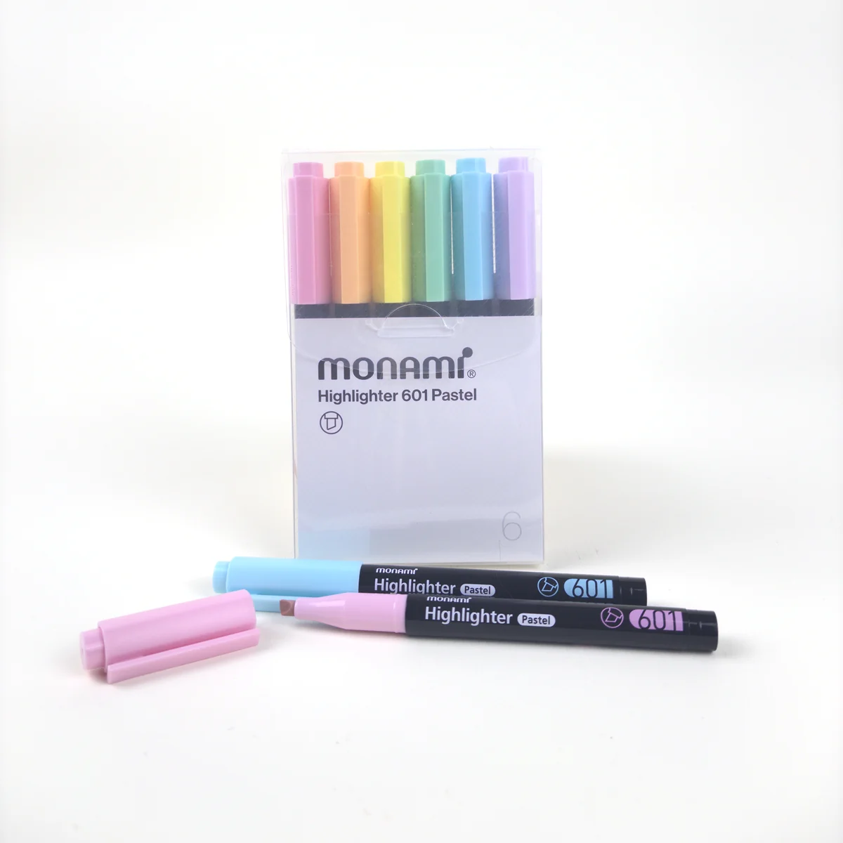 Vista adicional de Monami Highlighter 601 Pastel — Set 6 Destacadores