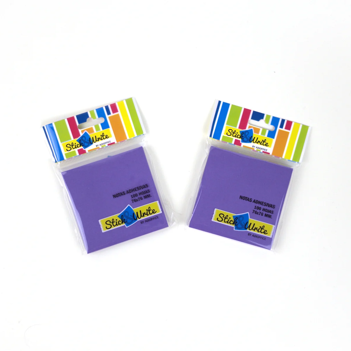 Vista adicional de Notas Adhesivas Stick and Write 76 × 76 mm — 100 Hojas Tonos Intensos