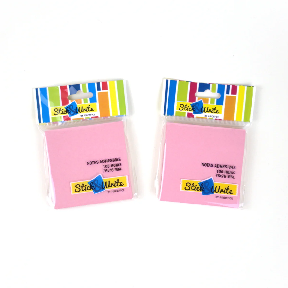 Vista adicional de Notas Adhesivas Stick and Write 76 × 76 mm — 100 Hojas Tonos Intensos