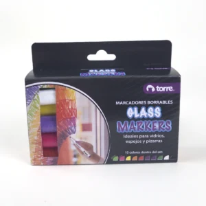 Torre Glass Markers — Marcadores Borrables Set 10 Colores