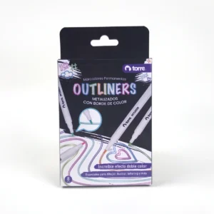 Torre Outliners — Marcadores Permanentes Metalizados Set 8 Colores