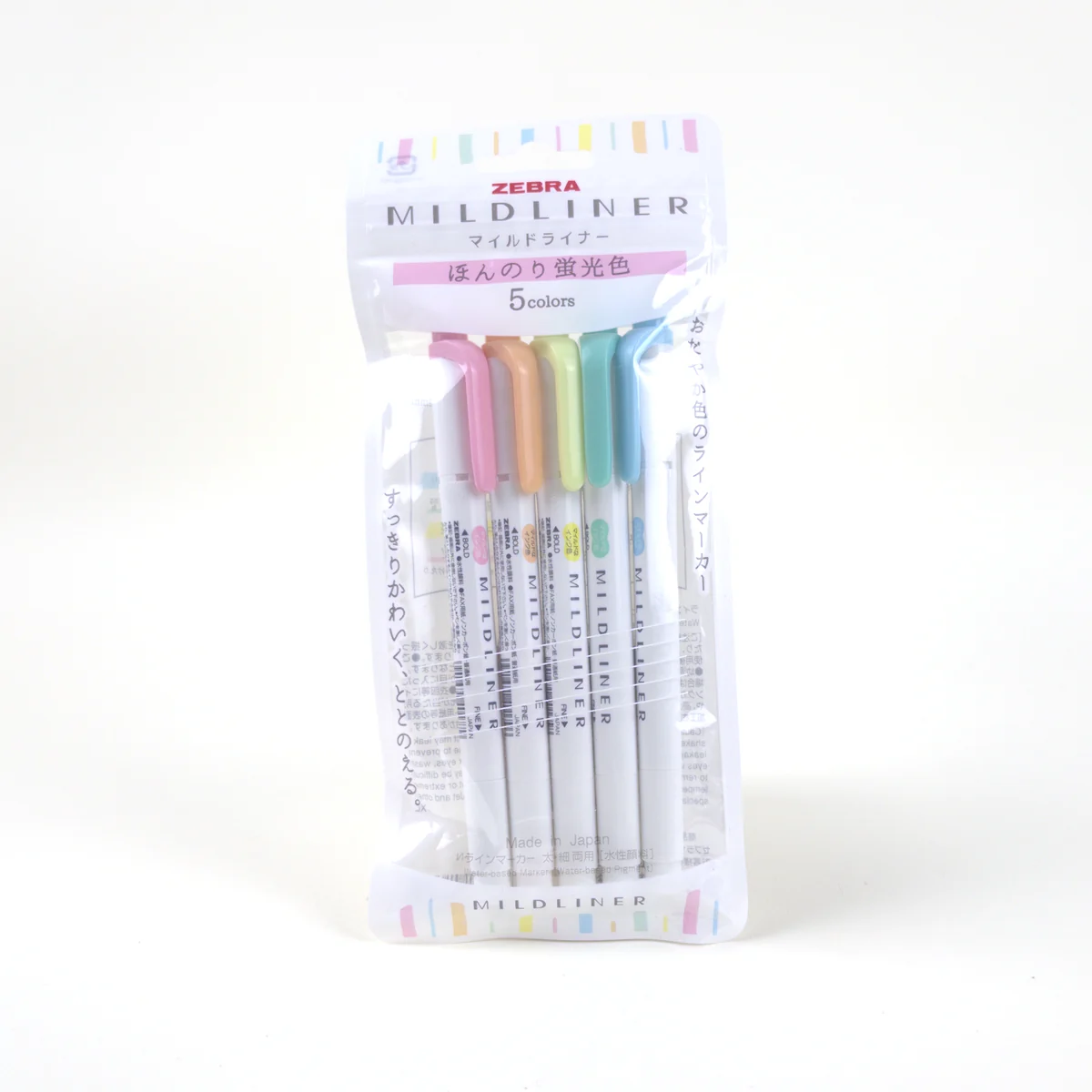 Vista adicional de Zebra Mildliner Slightly Fluorescent — Set de 5