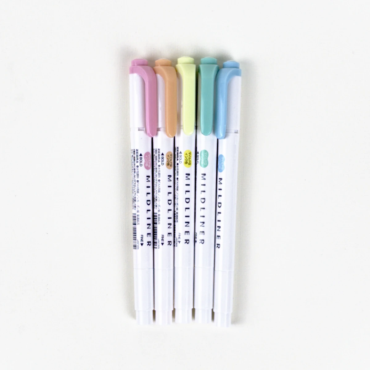 Vista adicional de Zebra Mildliner Slightly Fluorescent — Set de 5