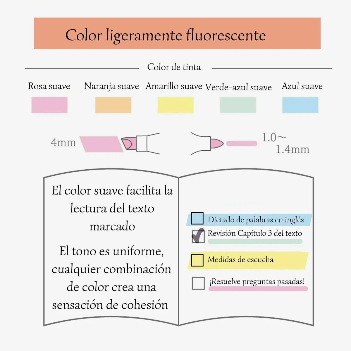 Información del producto de Zebra Mildliner Slightly Fluorescent — Set de 5