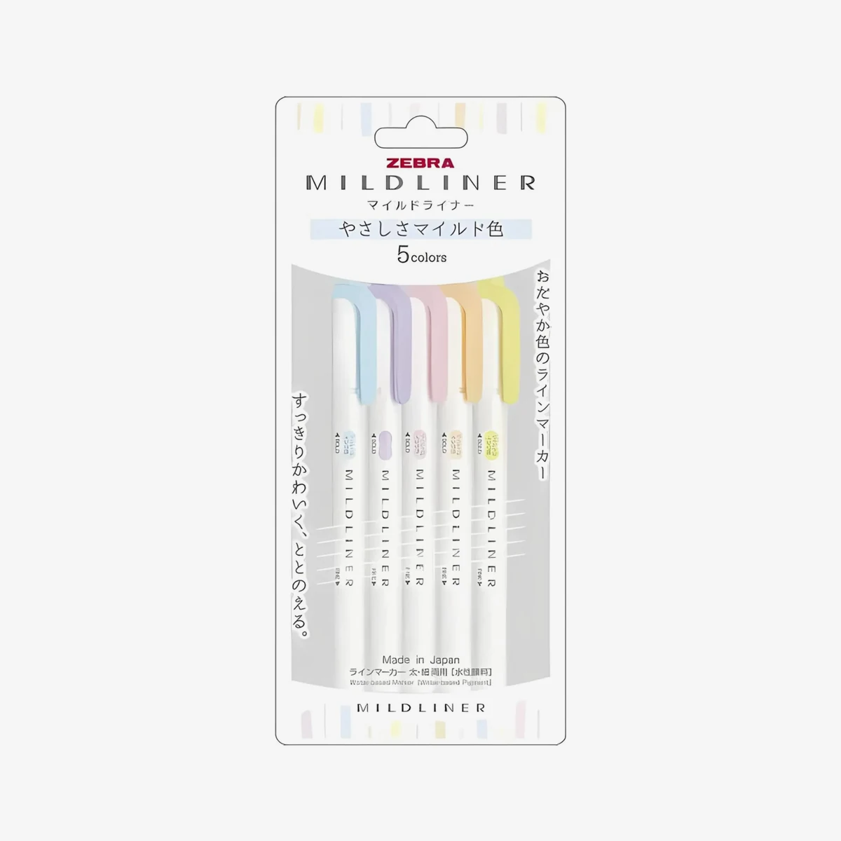 Zebra Mildliner Soft Gentle — Set de 5