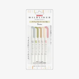 Zebra Mildliner Soft Natural — Set de 5